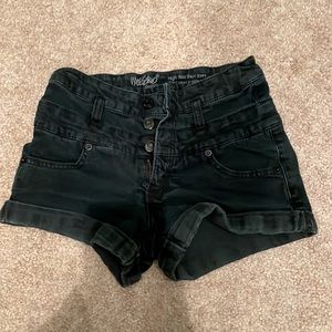 High rise black shorts. Size 0